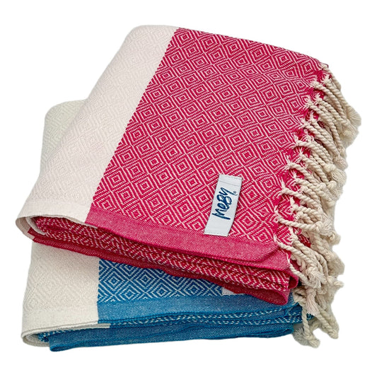 MEBY Set of 2 Sauna Towels XXL Large 90 x 180 cm 100% Cotton Beach Towel Turkish Hammam Towel Yoga Towel Peshtemal Picnic Blanket Travel Towel