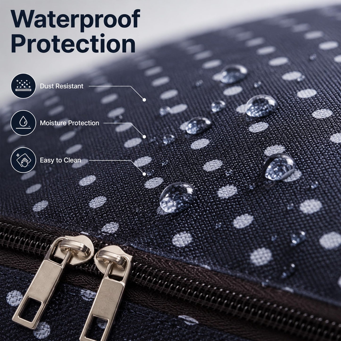 HomlyPro 110L Large Storage Bag, Heavy Duty Waterproof Bag with Zip, Strap & Handle for Moving House Essentials, College Dorm, Christmas Decor