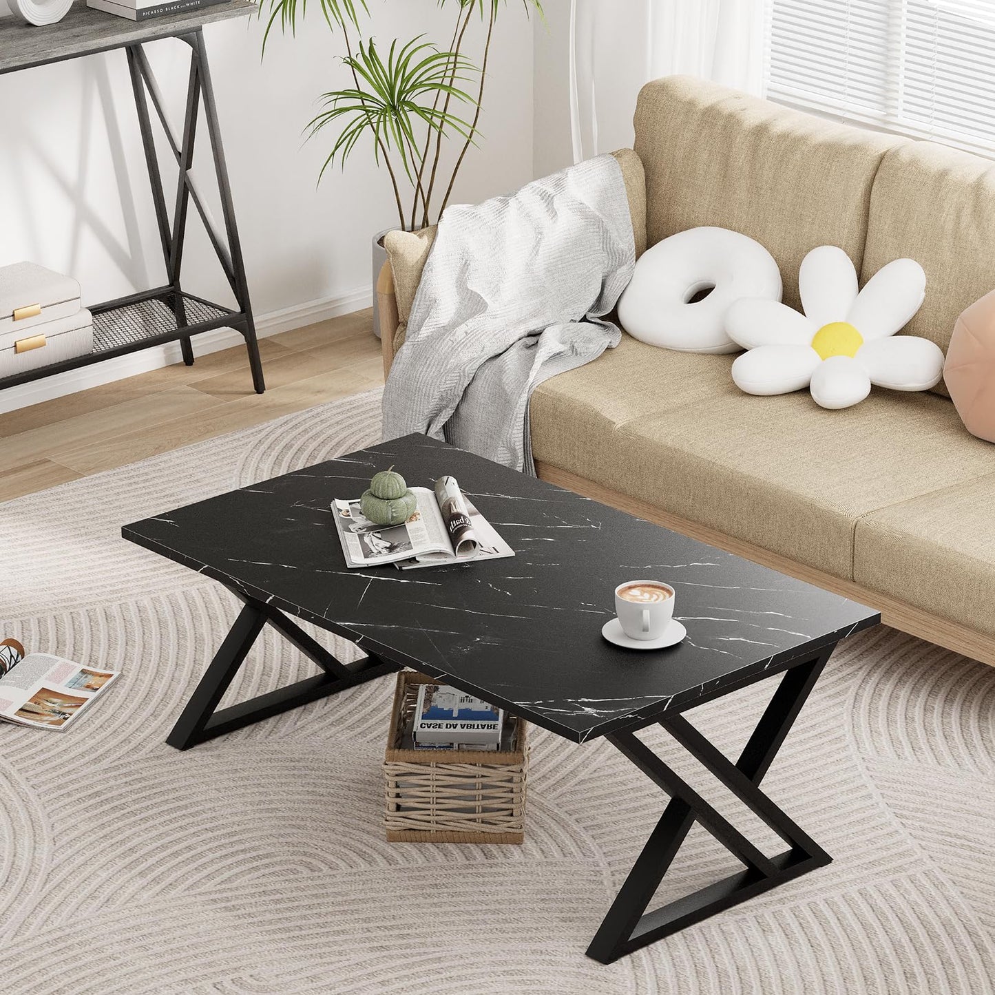 Coffee Tables,living room Table,Center Tea Side with Robust Steel Frame