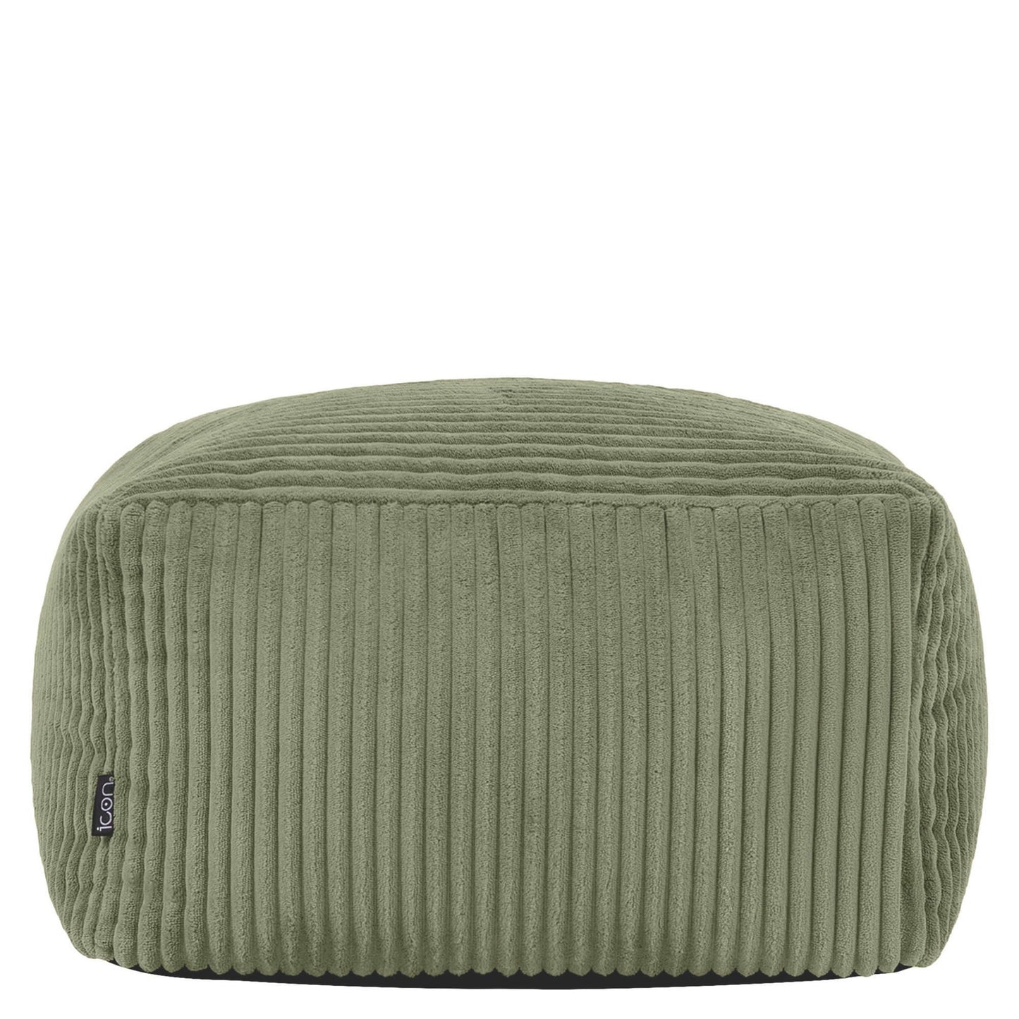 icon Amara Small Cord Bean Bag Footstool with Filling Included, Green