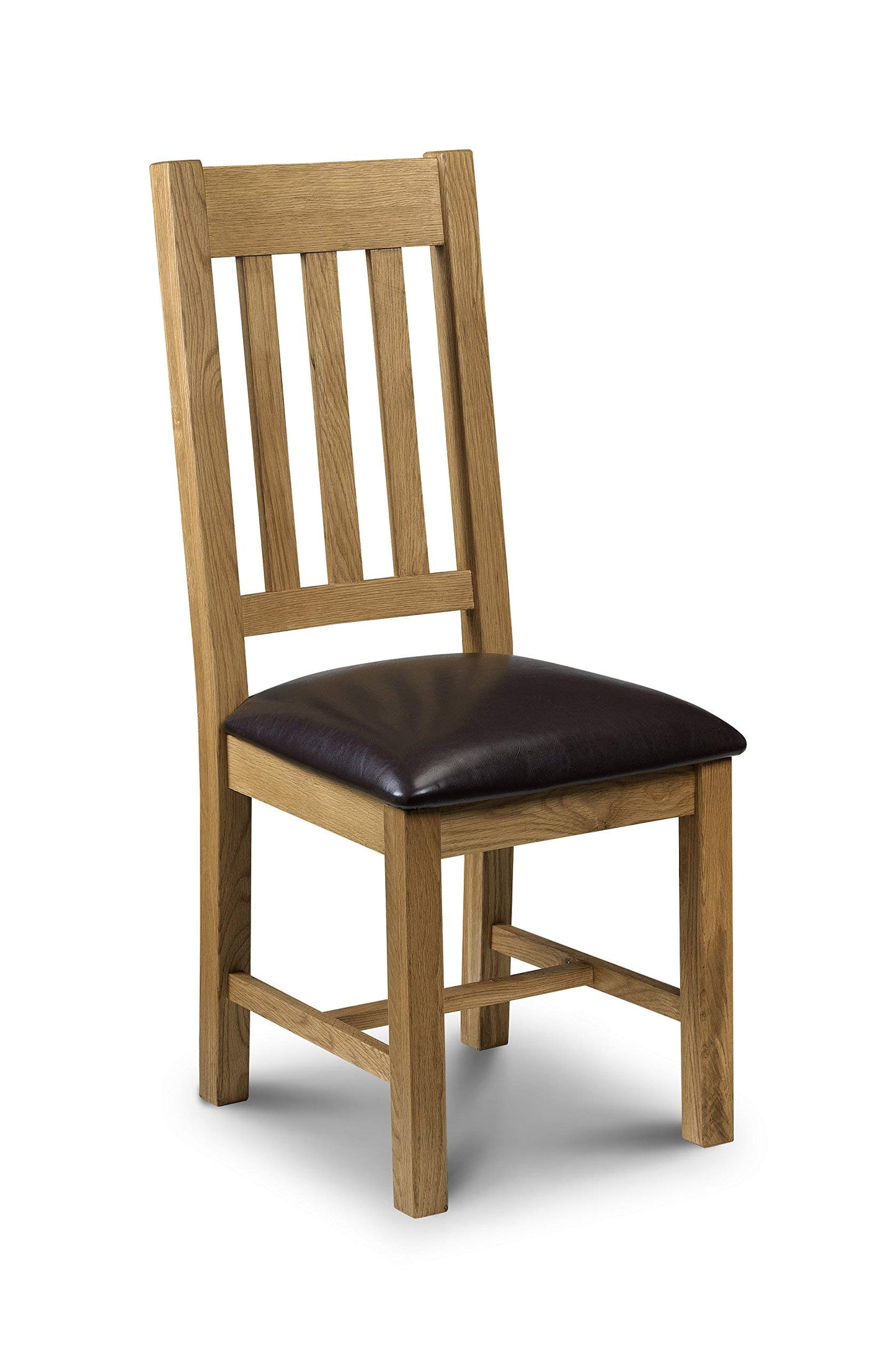Julian Bowen Astoria Dining Chairs, Set of 2, Solid Oak - H105 x D53cm