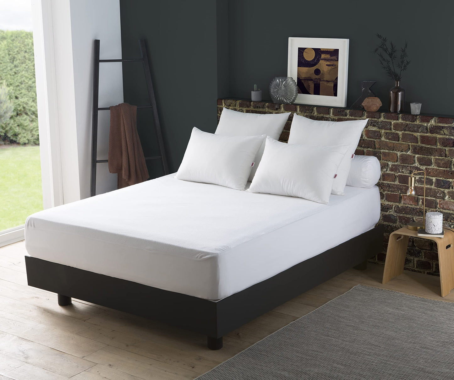 Dodo Cosy Terry Mattress Protector, White, 200 x 160 cm