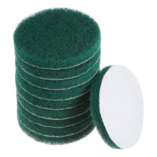 sourcing map 10pcs Drill Power Brush 5 inch Tile Scrubber Scouring Pads 180-240 Grit for Bathroom Kitchen Household Cleaning