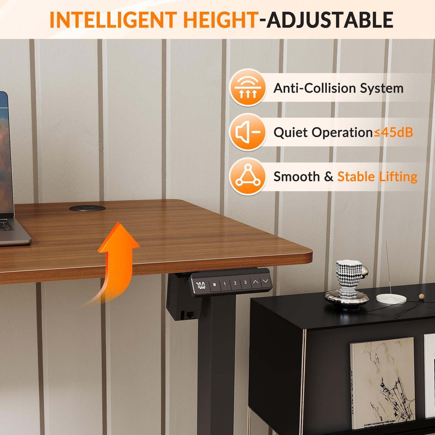 ELEGANT Electric Standing Desk 120x60cm, Height Adjustable Sit Stand Desk