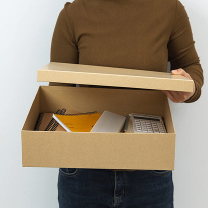 Soul & Lane SLPR Decorative Storage Craft Paper Cardboard Boxes Set of 3, Just the Basics