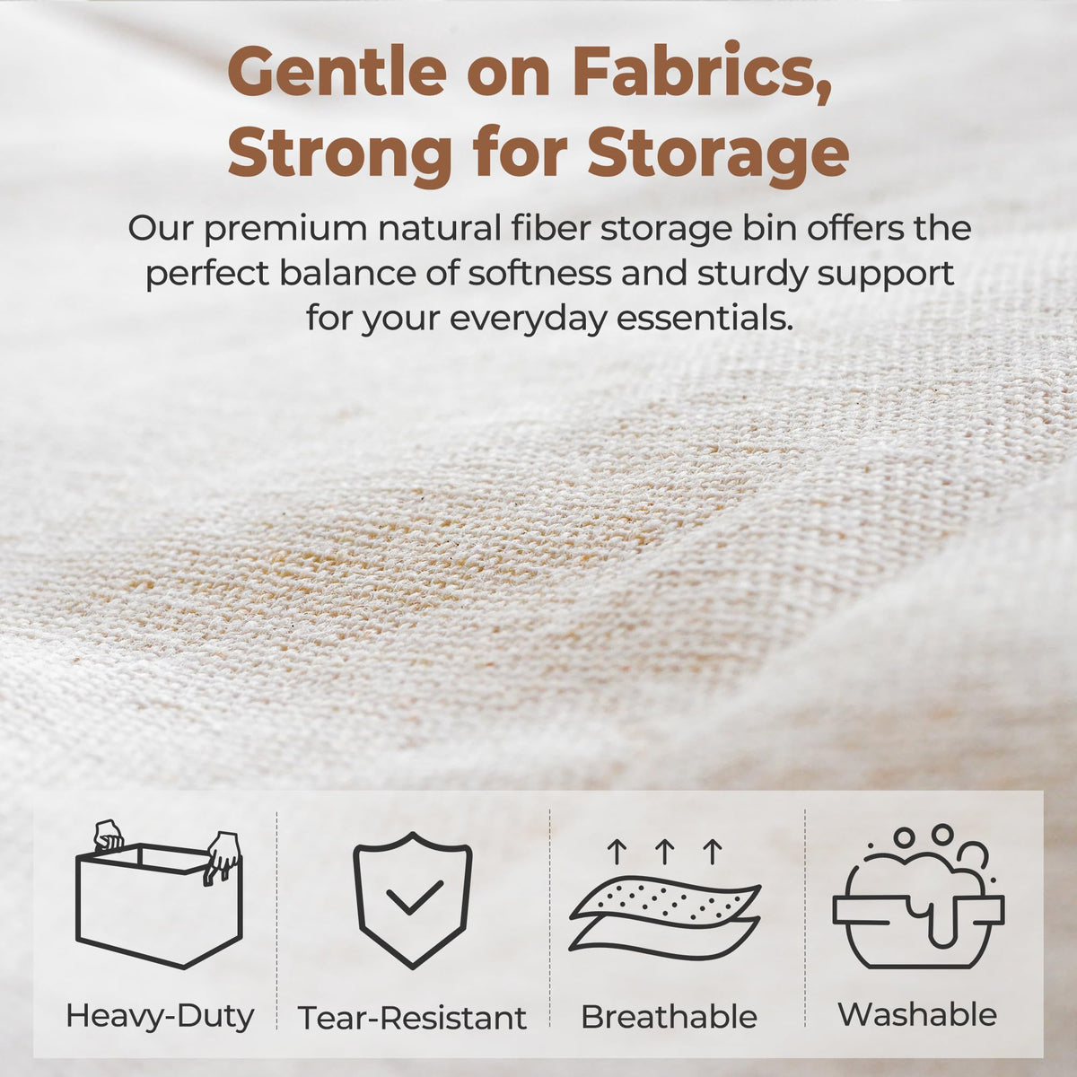 StorageWorks Fabric Storage Boxes for Shelves, Large Storage Baskets with Metal Frame, Foldable Clothes Storage Boxes