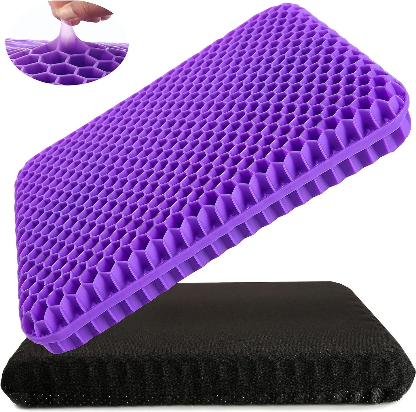Chair Cushions,Car Seat Cushion,Honeycomb Gel wheelchair Cushion for Driving,Airplane,Travel,Orthopedic,Coccyx,Office,Desk,Pressure