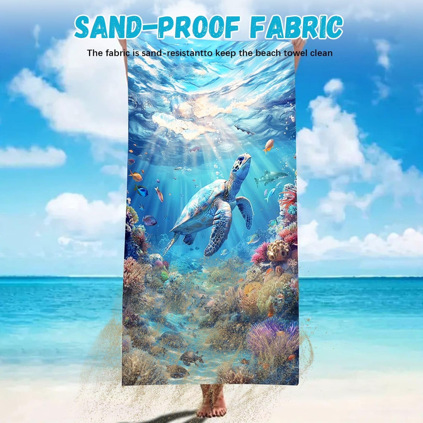 Microfibre Beach Towels for Adults, 180 × 90 cm Extra Large Quick Dry Towel