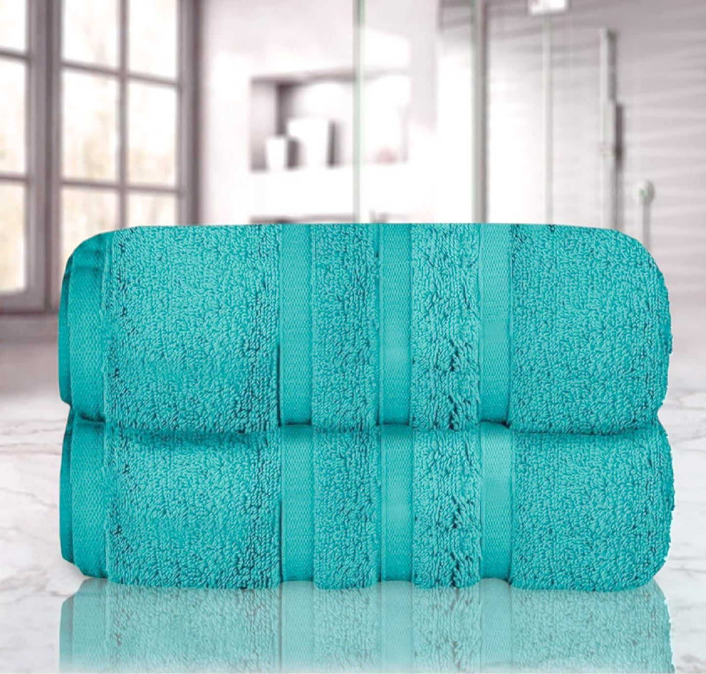 Uk Furniture 2 Pack Extra Large|95x200cm| Super Jumbo Bath Sheet Towels100% Egyptian Cotton 700GSM Super Soft Towel Set. (Aqua)