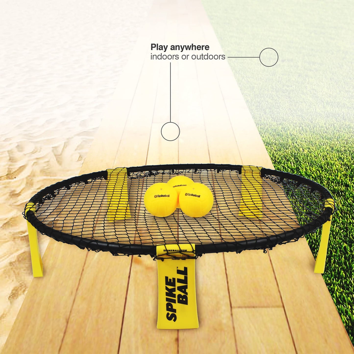 Spikeball 3 Ball Game Set - Includes 3 Balls, Drawstring Bag, and Rule Book