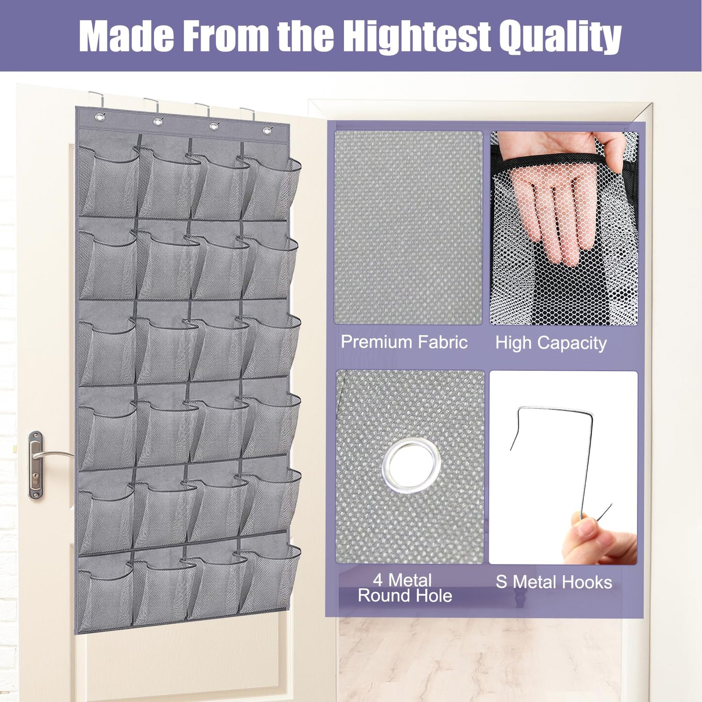 Newthinking Over the Door Shoe Storage Organiser, Hanging Shoe Rack Storage