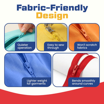 9" 22.9cm White Zip - Closed-End - Dressmaking, Sewing & Craft