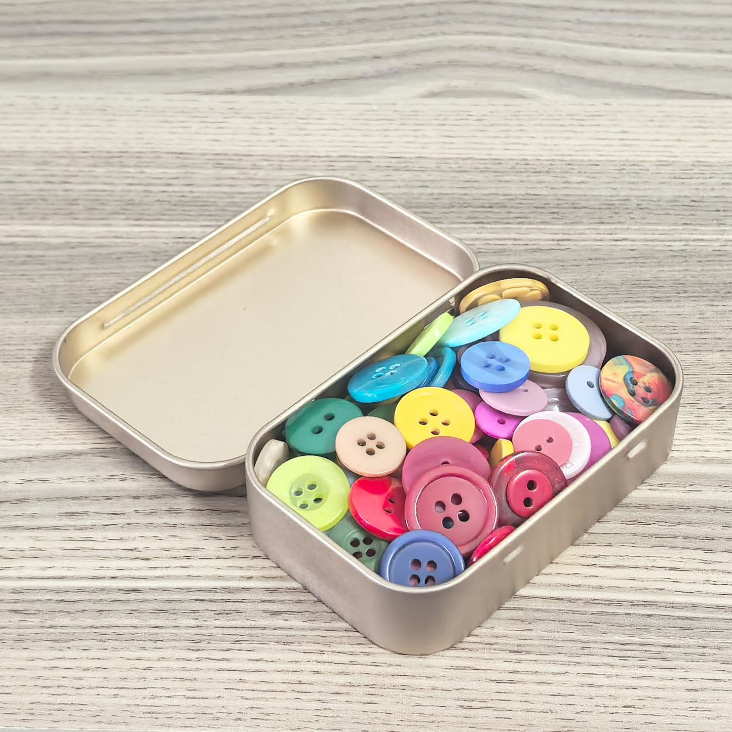 Rectangular Metal Hinged Tins, Rose Gold, 20 Pieces, 95x62x20mm