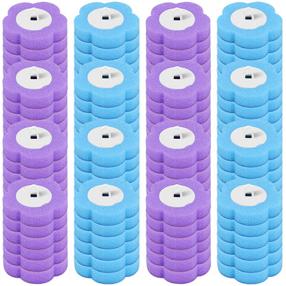 96 pcs Disposable Toilet Brush Refills 96 Sponge Brush Heads with Built-in Cleaning Solution