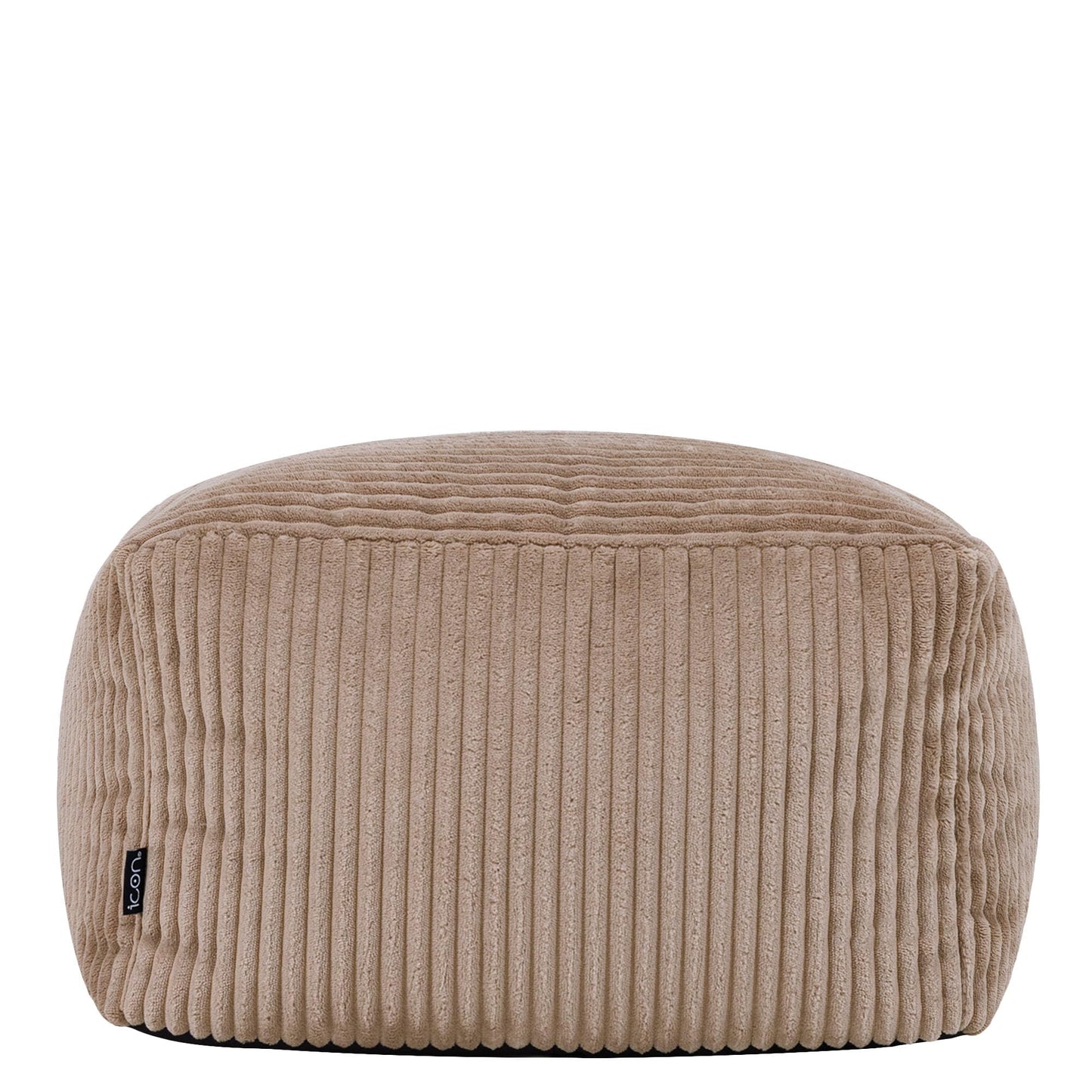 icon Amara Small Cord Bean Bag Footstool with Filling Included, Brown