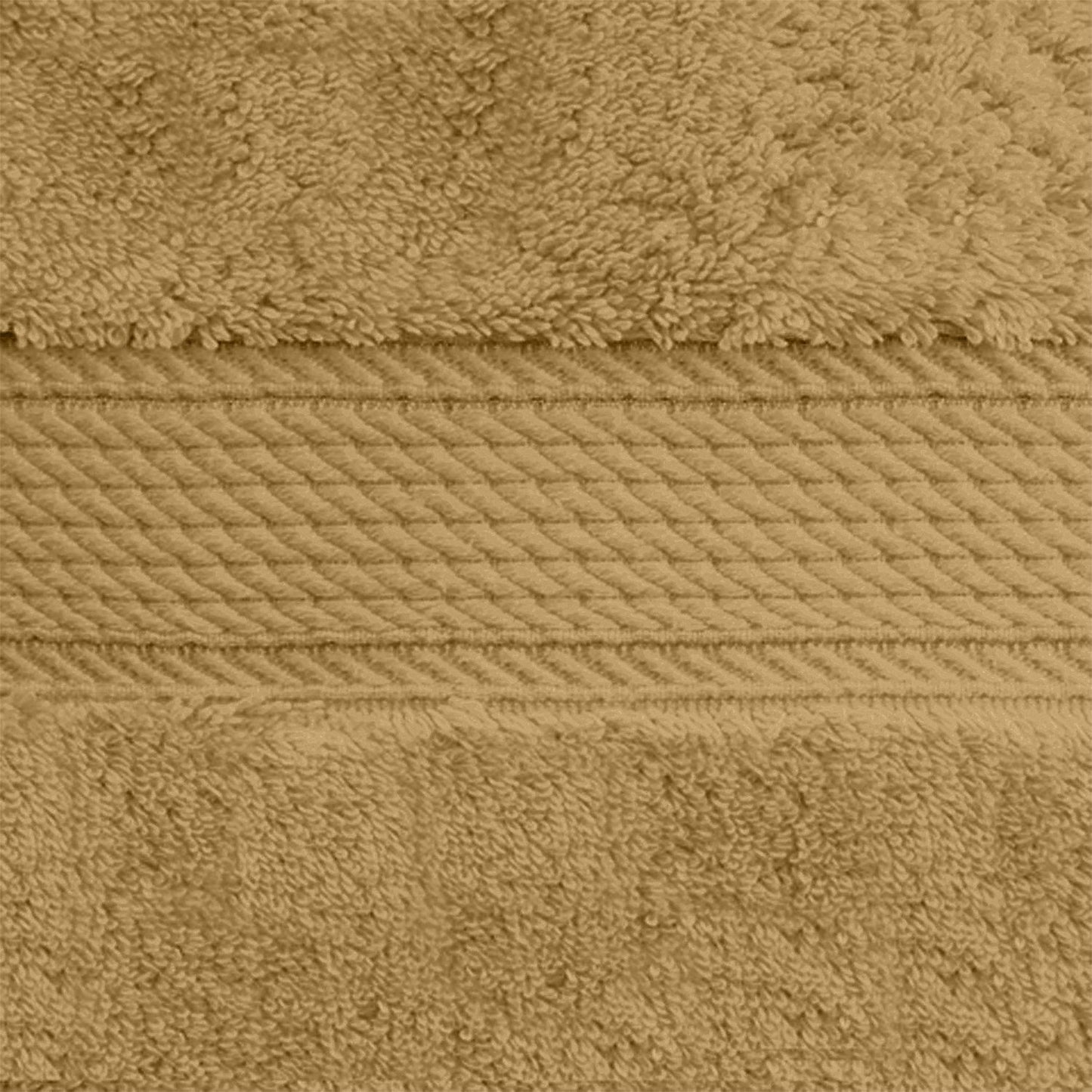 Superior 900 Gram 100% Premium Long-Staple Combed Cotton 6-Piece Face Towel Set, Toast