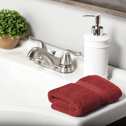 Superior, Cotton, Red, 10 Piece Towel Set