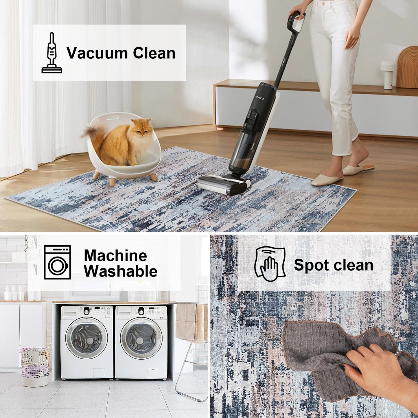 Office Chair Mat 90 x 120 cm, Floor Protector for Office Chair, Anti-Slip
