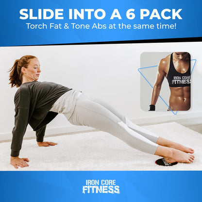 Gliding Discs Bulk Fitness Equipment Core Sliders Bundle (Black)