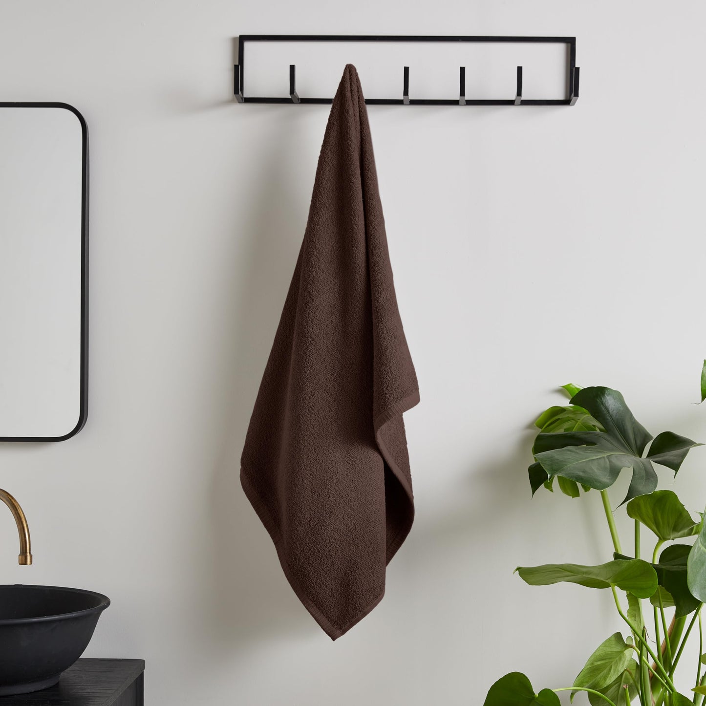 Catherine Lansfield Quick Dry Cotton 70x120 cm Hand Towel Chocolate