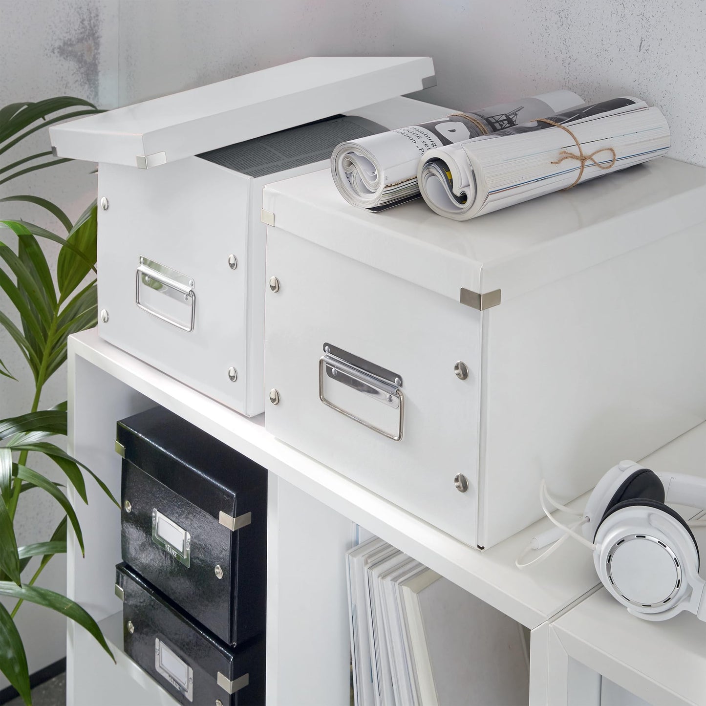 Leitz Large Storage Cube, White, Click and Store Range, 61080001