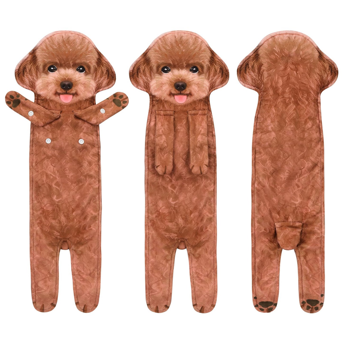 AGRIMONY Poodle Dog Funny Hand Towels for Bathroom Kitchen -Cute Decor Dog Dad Mum Women Fathers Mothers Day Easter Gifts Decorative Hanging
