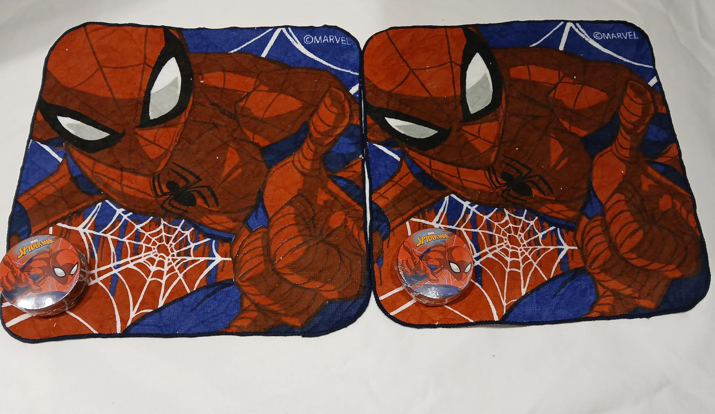 Lex's Linens Pack of 2 Spider-Man Magic Facecloths/Pack of 2 Spider-Man Magic Flannels