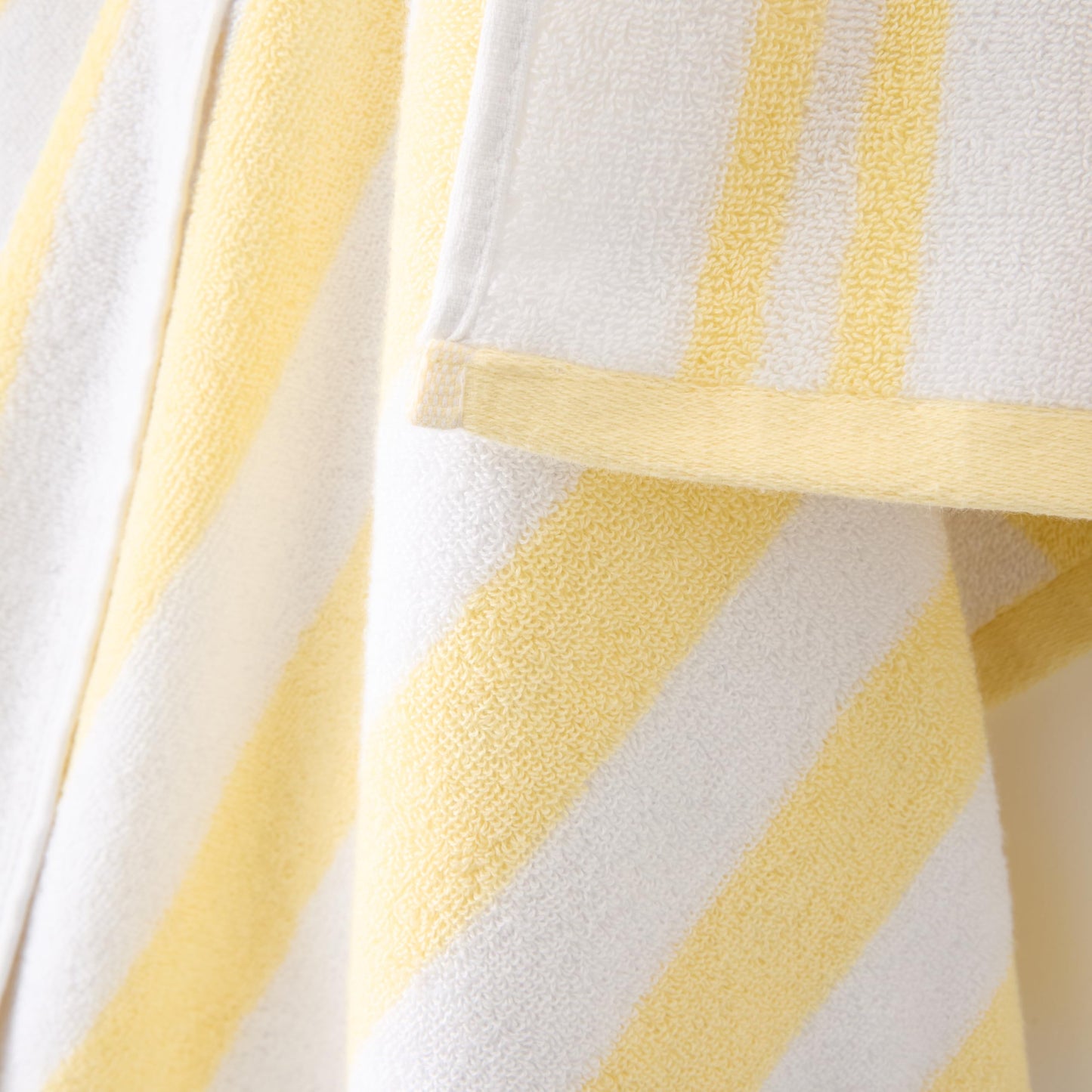 Bianca Reversible Stripe 70x127cm Cotton Jacquard Bath Towel Yellow