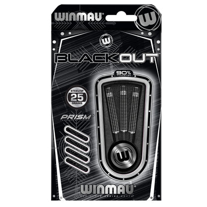 WINMAU Blackout 25 Gram Tungsten Darts Set with Flights and Shafts (Stems)