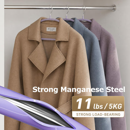 CTIME 28 Pack Clothes Hangers, PVC Coated Metal Coat Hangers Non Slip