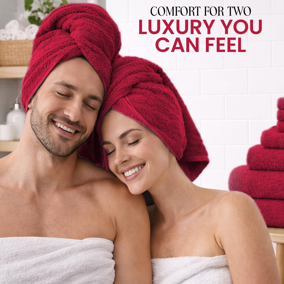 RAYMSTER 10 Piece Egyptian Cotton Towel Set - 2 Bath, 4 Face, & 4 Hand Towels Set for Daily Use - Soft, Highly Absorbent, Quick Dry, and Lightweight
