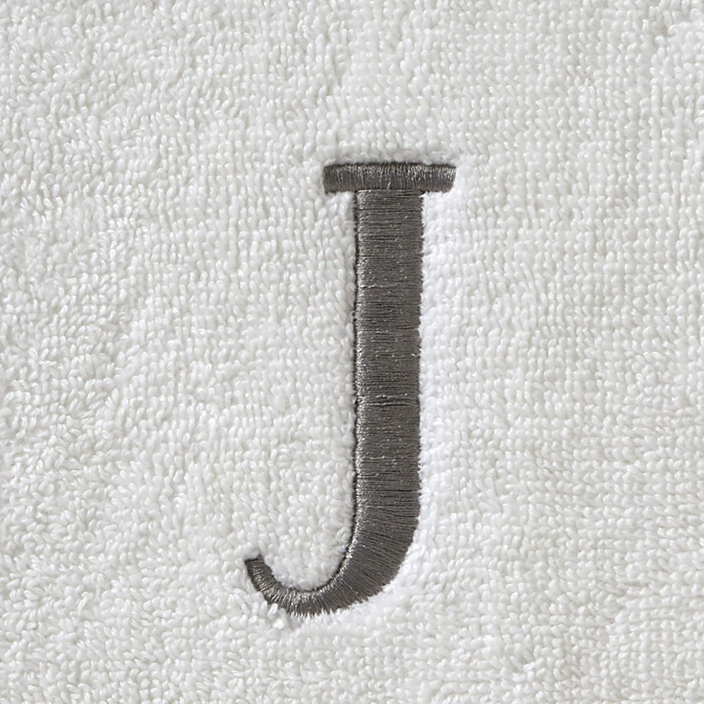 SKL Home Hand Towel Set, J, Cotton, White, 16x26