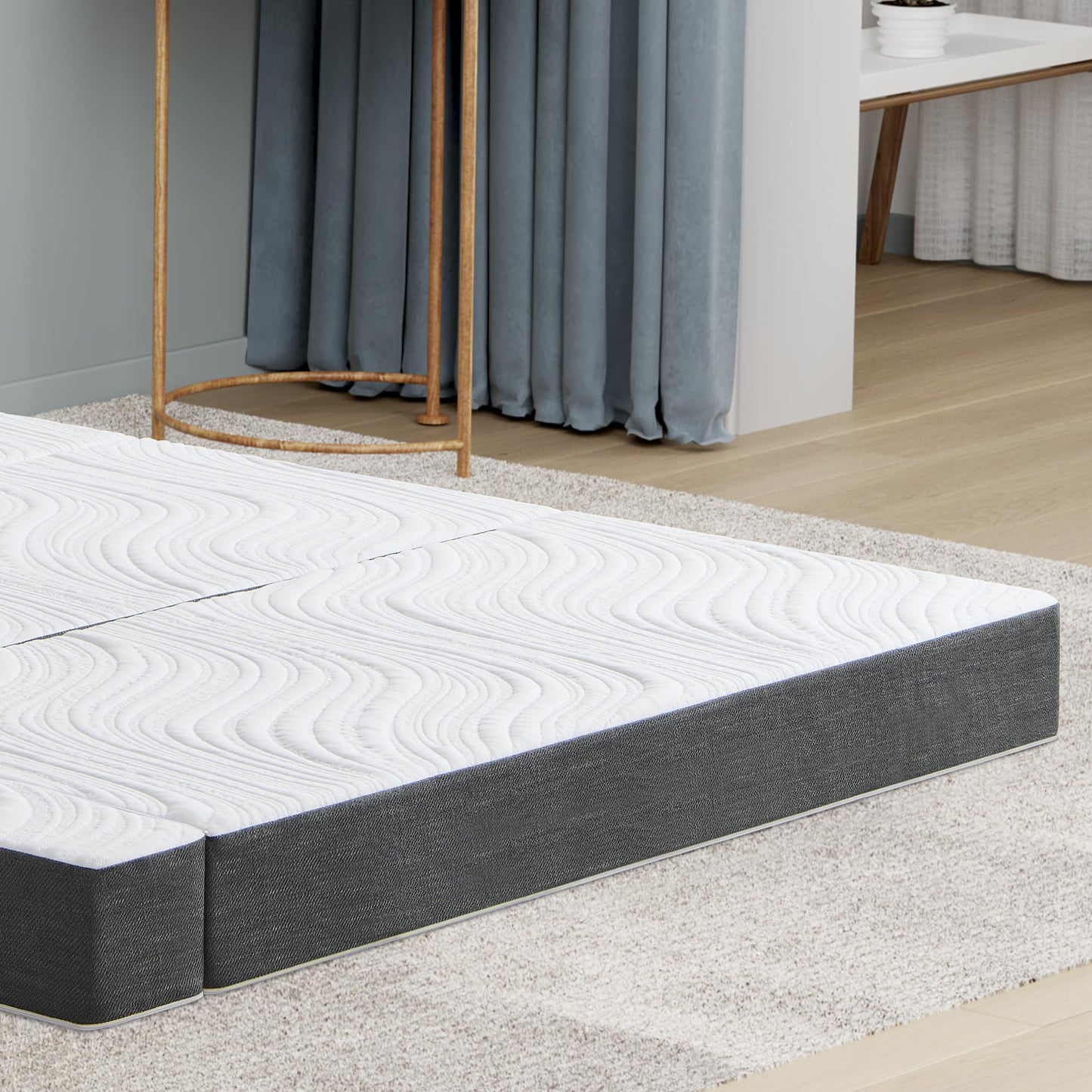 Twirest Folding Mattress,Single Foldable Memory Foam Mattress,90x190x15cm