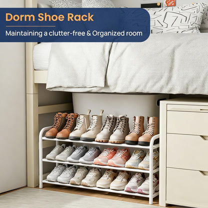 ENJOYBASICS Expandable Shoe Rack, 3 Tier Adjustable Shoe Storage Shelf