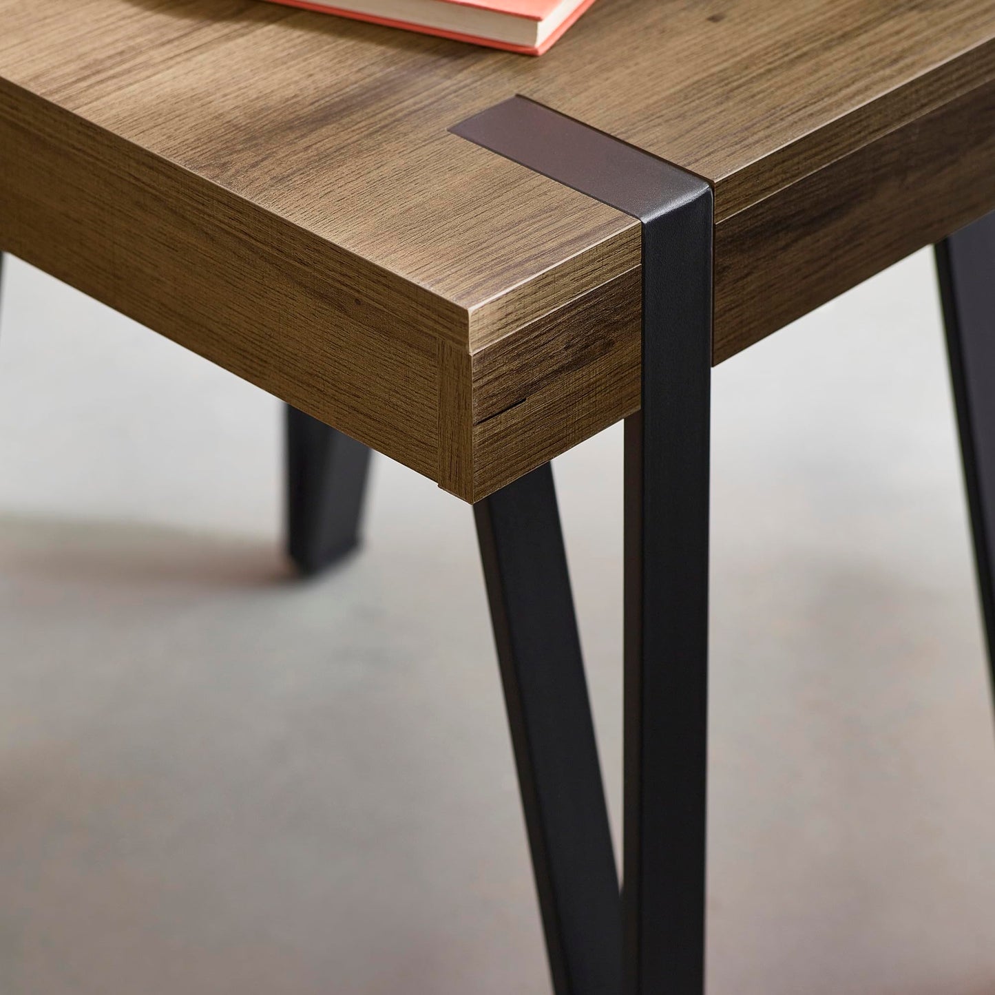 Julian Bowen Troy End Table, Brown - H50 x W50cm