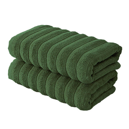 BERIBO Cloud Turkish Towel Set 100% Cotton 620gsm Olive Grove, 2 Hand Towels