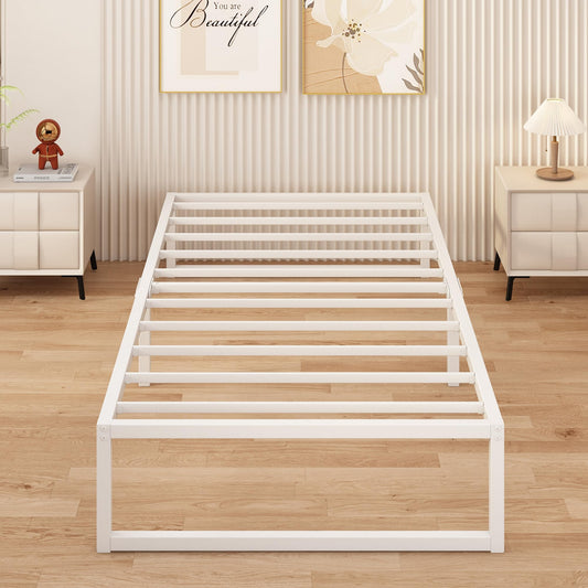 Yicensen Single Bed Frame 80x190 cm Metal Platform Bed Single with Steel Slat Support, Easy Assembly, Noise Free, No Box Spring Needed, 36cm High,