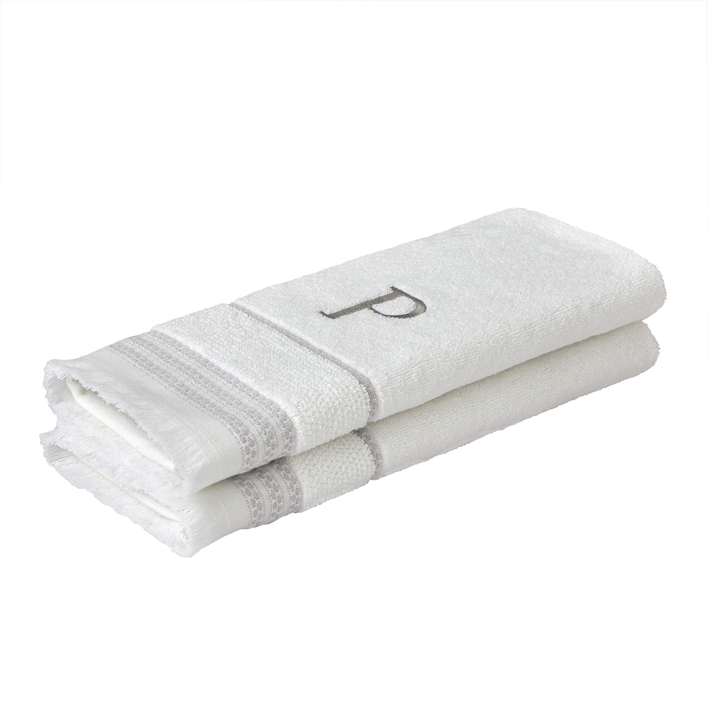 SKL Home Hand Towel Set, P, Cotton, White, 16x26