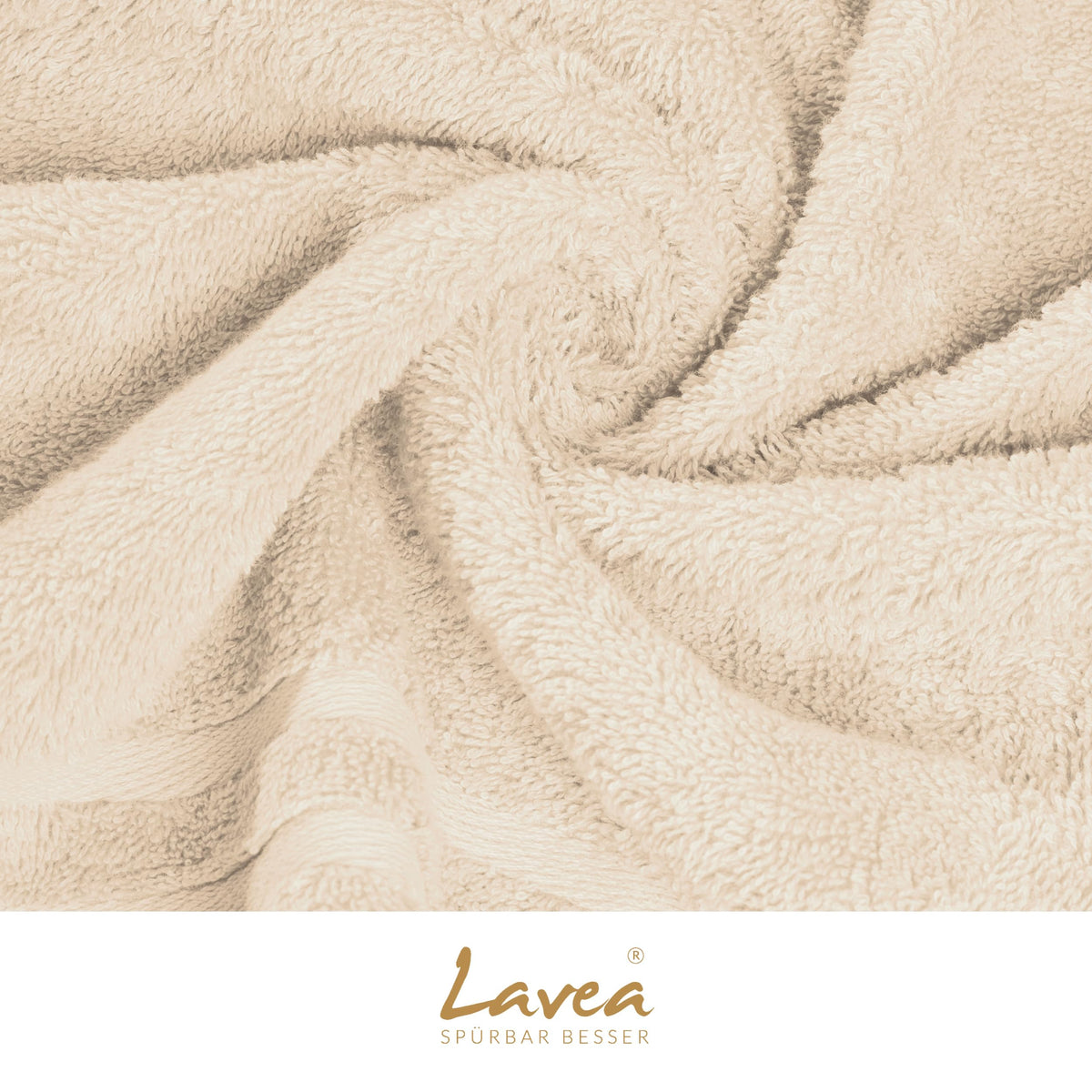 Lavea® Set of 4 hand towels, 50 x 100 cm, Elena Frottiererie, 100% cotton, absorbent and soft, hand towel set, washable, tumble dryer-safe