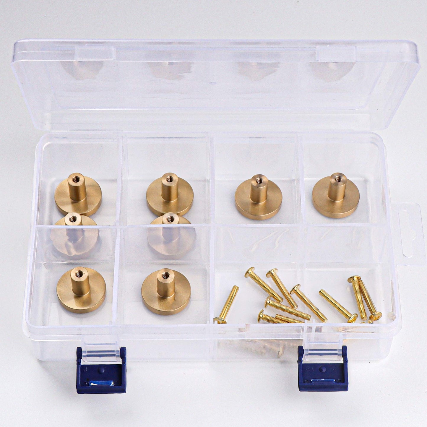 Lamondre 2 Pcs Jewellery Storage Box Bead Earring Organisers Compartment Storage Boxes Plastic Organiser Box with 8 Adjustable Dividers Containers
