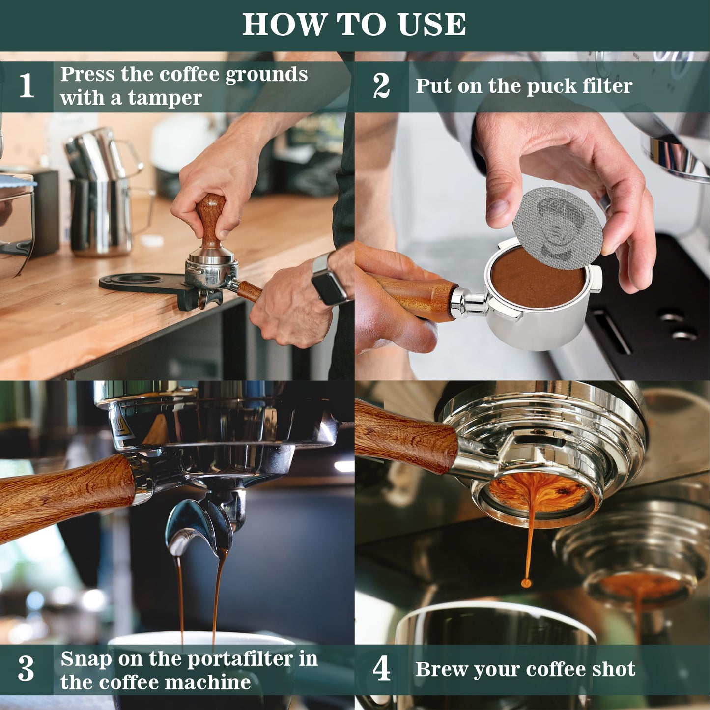 Gritty Blenders - Bottomless Coffee Portafilter 54mm with Compatible Puck Screen, Basket and Dosing Funnel | Compatible with Sage Breville Barista
