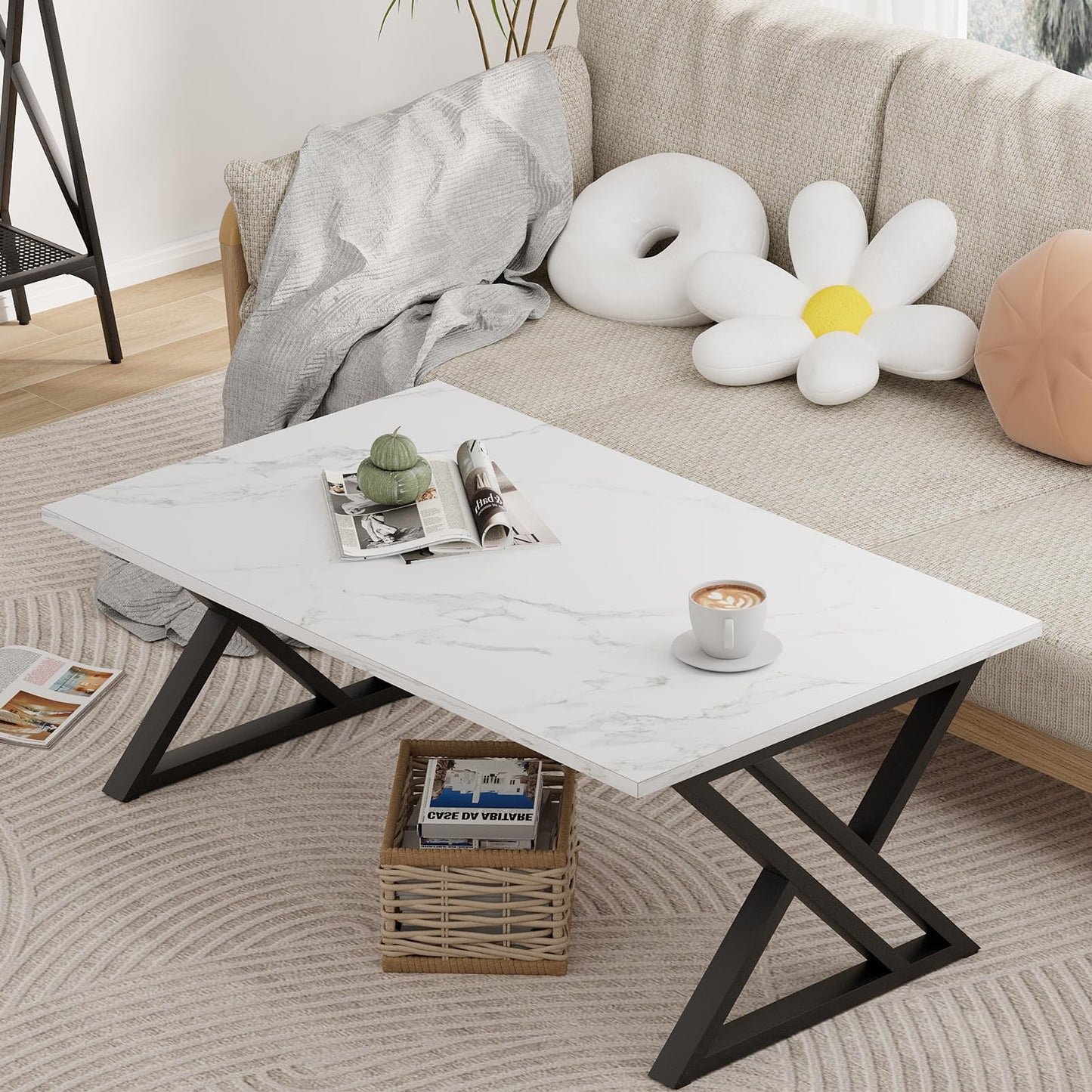 Coffee Tables,living room Table,Center Tea Side with Robust Steel Frame