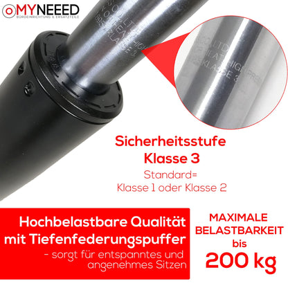 MYNEEED Office Chair Gas Spring,Gas Lift Maximum Load 200 kg,Gas Pressure Damper for Swivel Chair, Executive Chair, Stool, Desk Chair