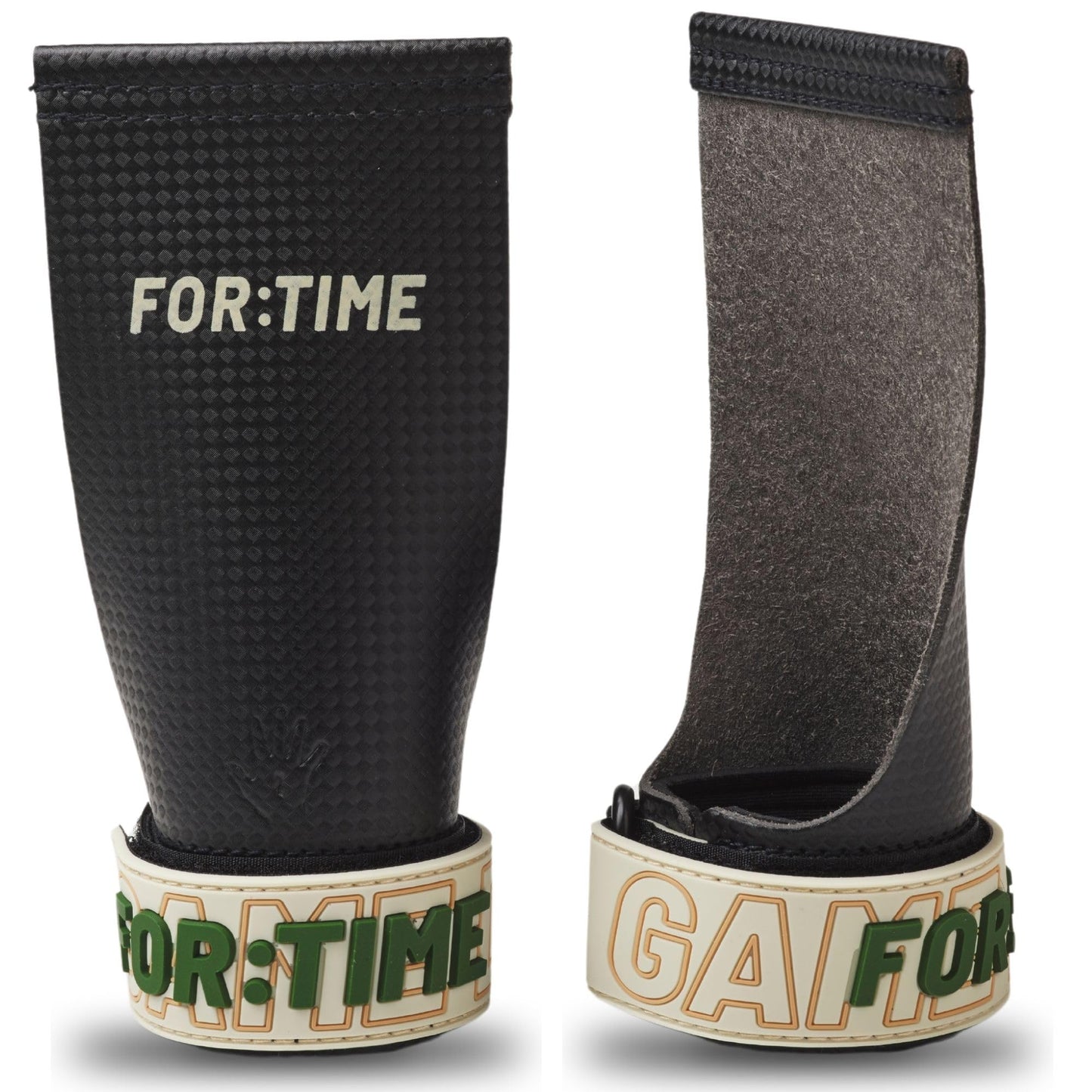 FOR:TIME FITNESS GAME DAY GRIPS - Hand Grips for CrossFit and Gymnastics Workouts - Ultra Sticky Carbon Fibre Hand Protection with Wrist Support - Gym