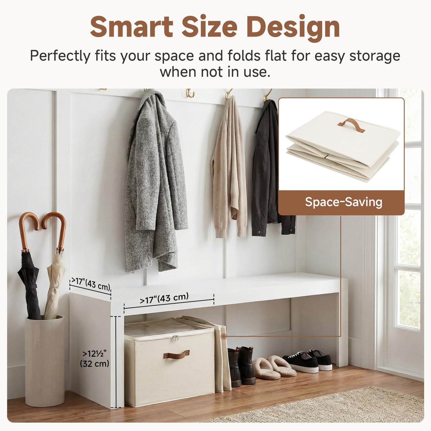 StorageWorks Shoe Organiser for Closet, Fits up to 16 Pairs, Fabric Shoe Organiser Box