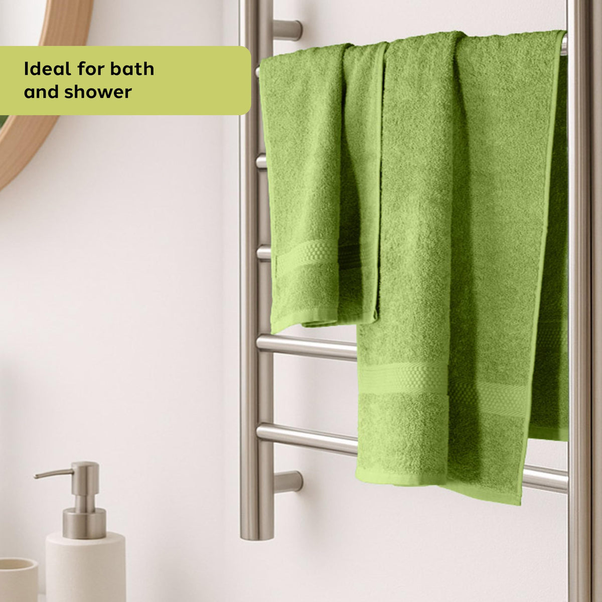 Caleffi Cotton Bidet and Face Towel Set, Wash-Resistant Towels, Includes 1 Face Towel 55 x 100 cm and 1 Guest Bidet Towel 40 x 60 cm