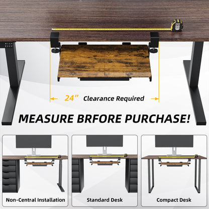 ETHU Small Under Desk Keyboard Tray 500x300mm