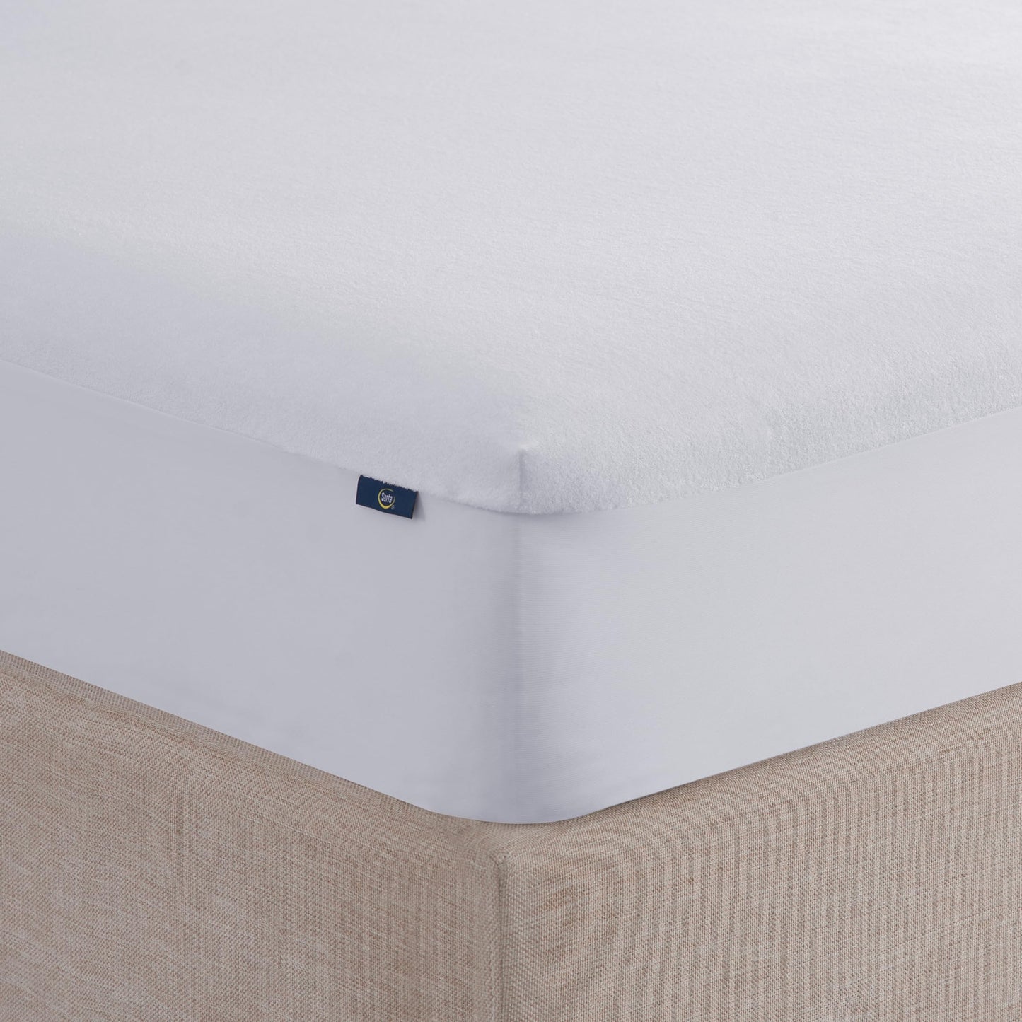 Serta Soft Top Mattress Topper, 39" x 75" Odor-Preventing and Stain-Resistant Waterproof Mattress Protector, 18" Elastic Deep Pocket for Secure Fit