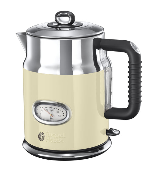 Russell Hobbs Electric Kettle (1.7L, Rapid Boil function, Perfect Pour Spout, Stainless Steel accents, Retro design, Removable washable filter, Water