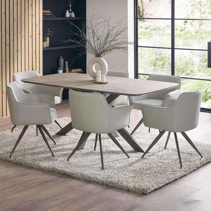 Julian Bowen Noah Rectangular Dining Table, Brown - H76 x W180 x D80cm